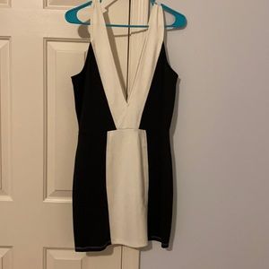 Two Tone Low cut dress